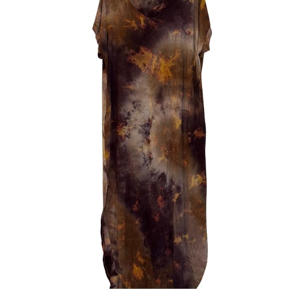 Wishlist Brown and Tan Tie-Dye Maxi Dress | S/M